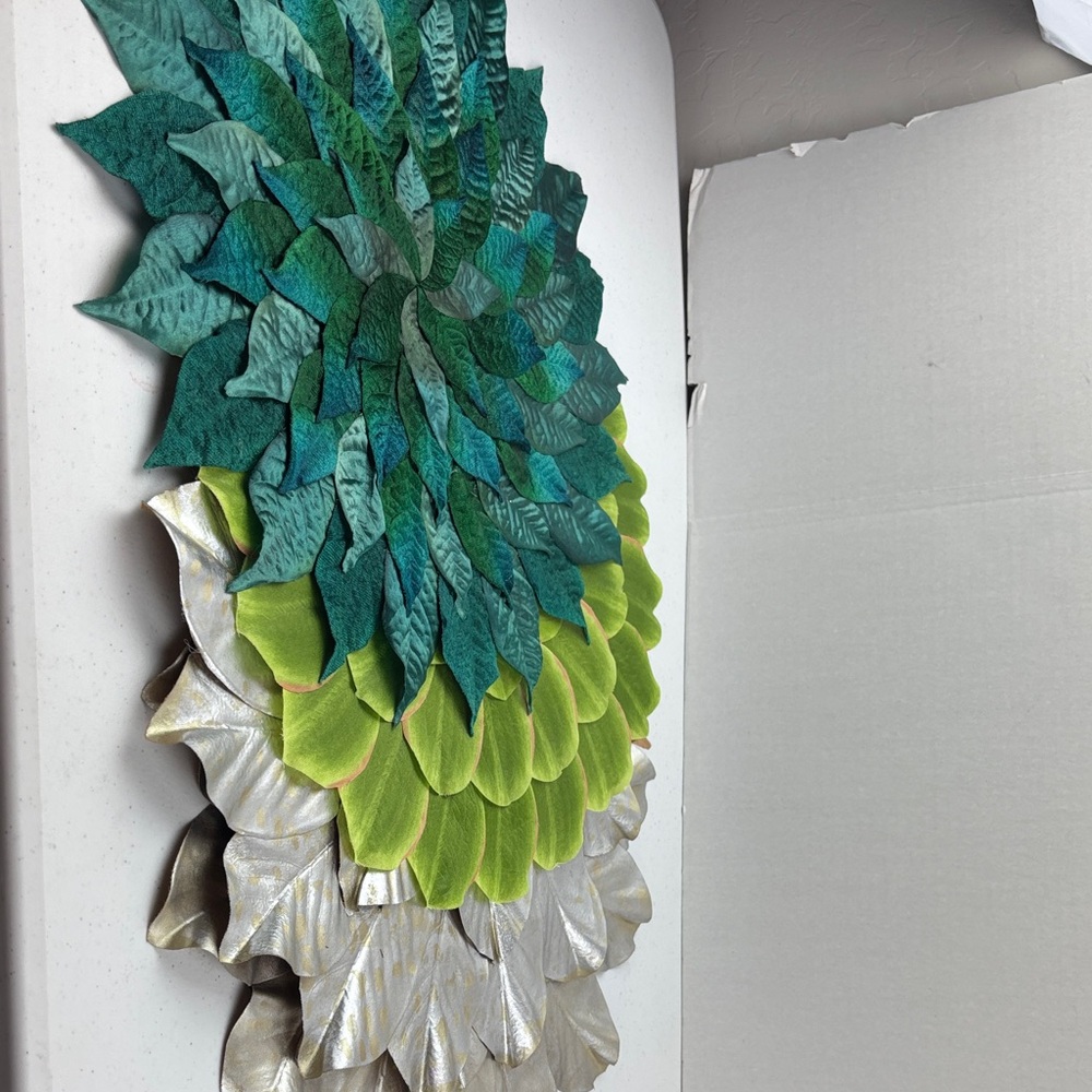 Green and Silver Leaf placemats 16”